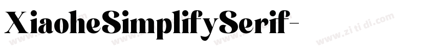 XiaoheSimplifySerif字体转换