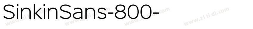 SinkinSans-800字体转换