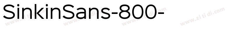 SinkinSans-800字体转换