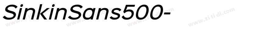 SinkinSans500字体转换