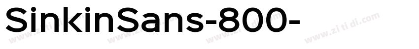 SinkinSans-800字体转换