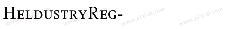 HeldustryReg字体转换