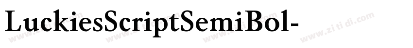 LuckiesScriptSemiBol字体转换 LuckiesScriptSemiBol字体转换