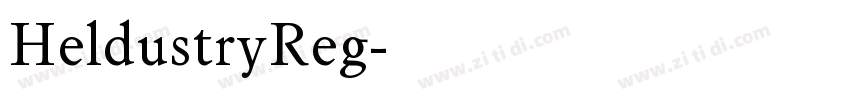HeldustryReg字体转换