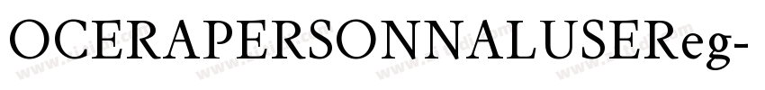 OCERAPERSONNALUSEReg字体转换