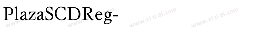 PlazaSCDReg字体转换