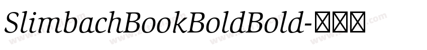 SlimbachBookBoldBold字体转换
