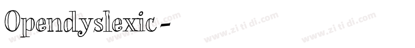 Opendyslexic字体转换