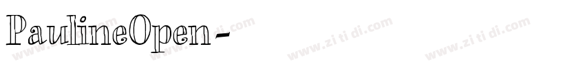 PaulineOpen字体转换