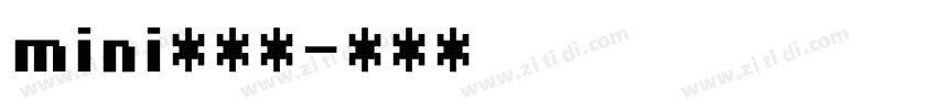 mini粗萌体字体转换