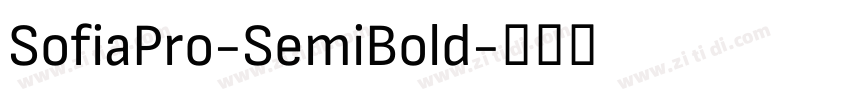 SofiaPro-SemiBold字体转换