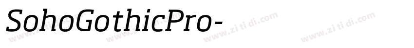 SohoGothicPro字体转换