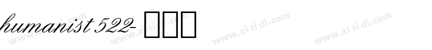 humanist522字体转换