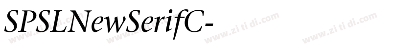 SPSLNewSerifC字体转换 SPSLNewSerifC字体转换
