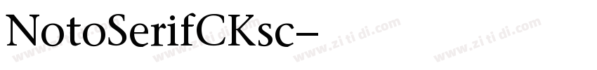 NotoSerifCKsc字体转换