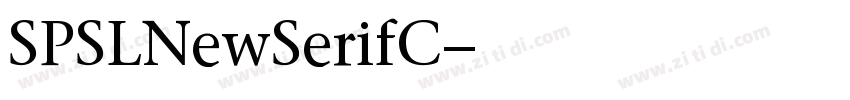 SPSLNewSerifC字体转换 SPSLNewSerifC字体转换