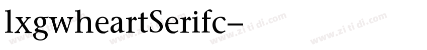 lxgwheartSerifc字体转换