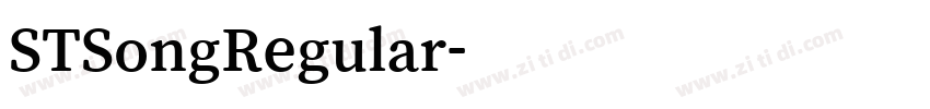 STSongRegular字体转换