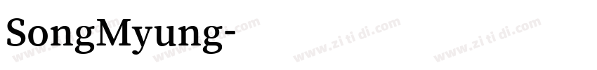 SongMyung字体转换