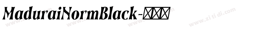 MaduraiNormBlack字体转换