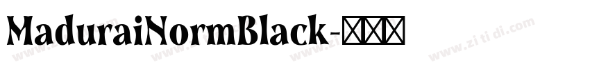 MaduraiNormBlack字体转换
