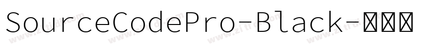 SourceCodePro-Black字体转换