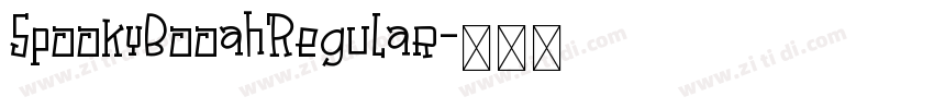 SpookyBooahRegular字体转换