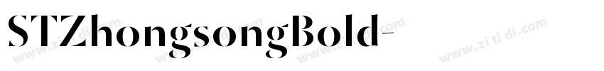 STZhongsongBold字体转换