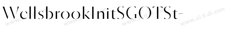 WellsbrookInitSGOTSt字体转换