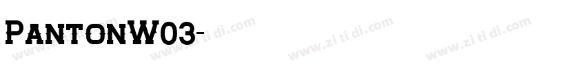 PantonW03字体转换