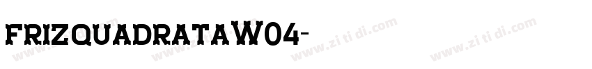 frizquadrataW04字体转换