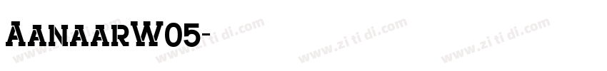 AanaarW05字体转换