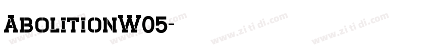 AbolitionW05字体转换