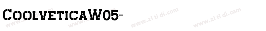 CoolveticaW05字体转换