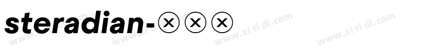 steradian字体转换
