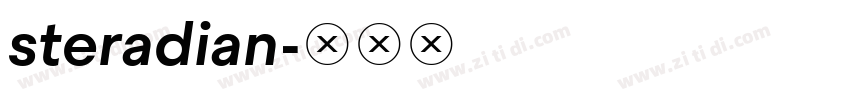 steradian字体转换