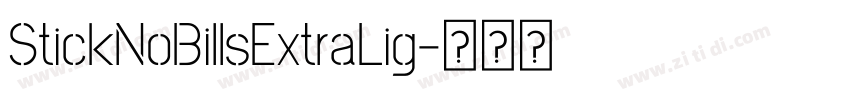 StickNoBillsExtraLig字体转换