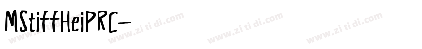 MStiffHeiPRC字体转换