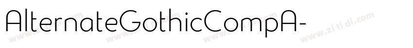 AlternateGothicCompA字体转换