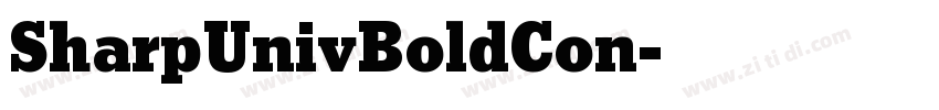 SharpUnivBoldCon字体转换