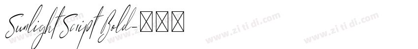 SunlightScriptBold字体转换