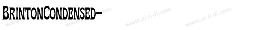 BrintonCondensed字体转换