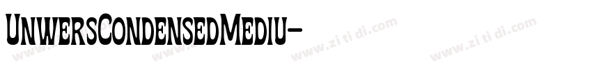 UnwersCondensedMediu字体转换