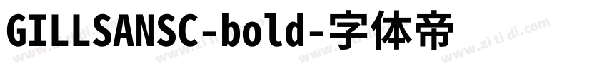 GILLSANSC-bold字体转换