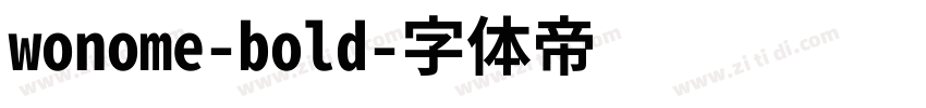 wonome-bold字体转换