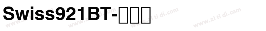 Swiss921BT字体转换