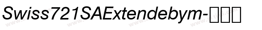 Swiss721SAExtendebym字体转换