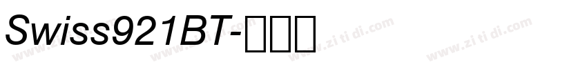 Swiss921BT字体转换