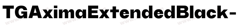 TGAximaExtendedBlack字体转换