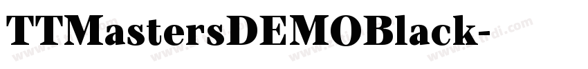 TTMastersDEMOBlack字体转换